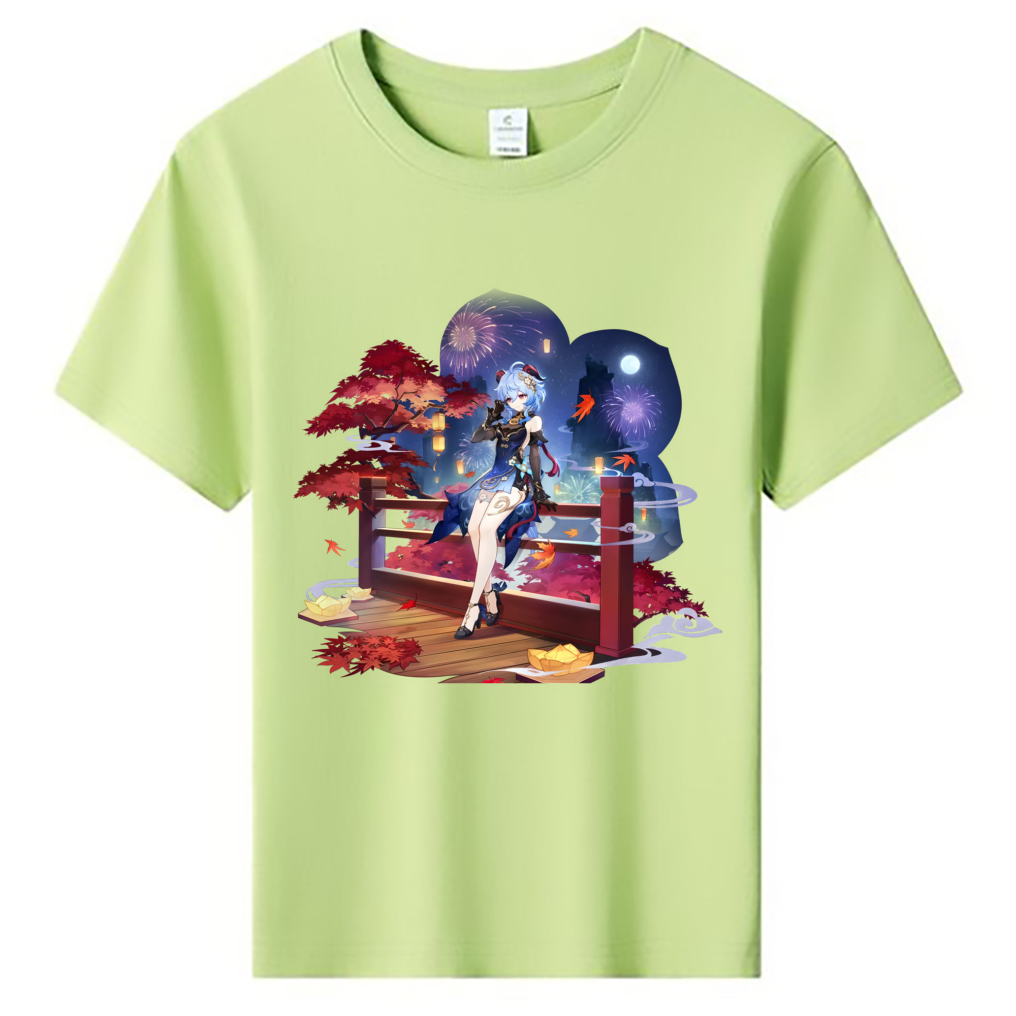 げんし神 甘雨 かんう genshin Ganyu 綿100％キッズTシャツ（フロントプリント）
